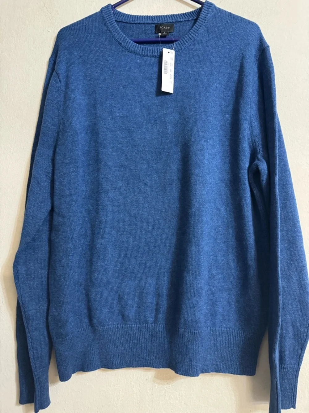 J. Crew Men's Crewneck Sweater in Blue Size L NWT